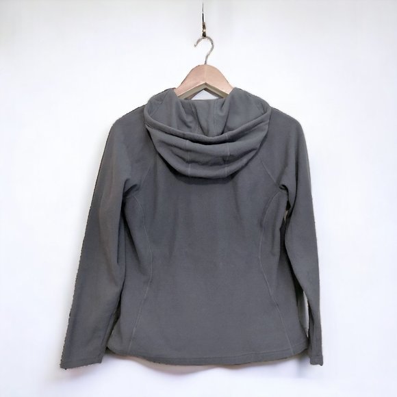 Womens Northface Fleece Zip-Up w/ Hood, Grey and Coral Size M - Picture 2 of 5